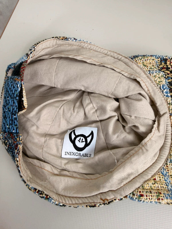 Casquette en tapisserie unisexe unique fait main upcyclé retravaillé et tissé taille unique n•967