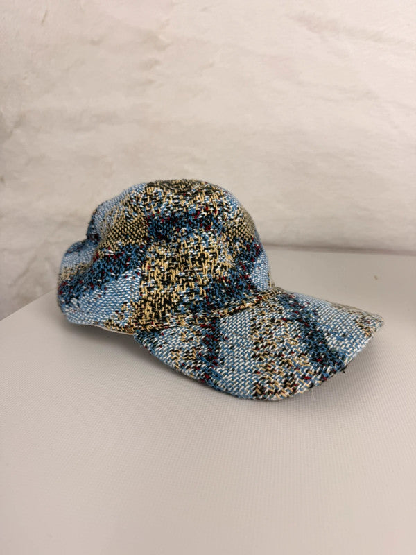 Casquette en tapisserie unisexe unique fait main upcyclé retravaillé et tissé taille unique n•967