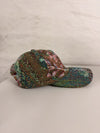 Casquette en tapisserie unisexe unique fait main upcyclé retravaillé et tissé taille unique n•968