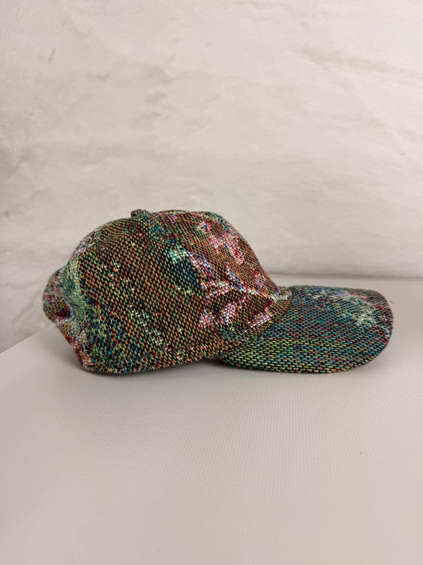 Casquette en tapisserie unisexe unique fait main upcyclé retravaillé et tissé taille unique n•968