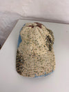 Casquette en tapisserie unisexe unique fait main upcyclé retravaillé et tissé taille unique n•971