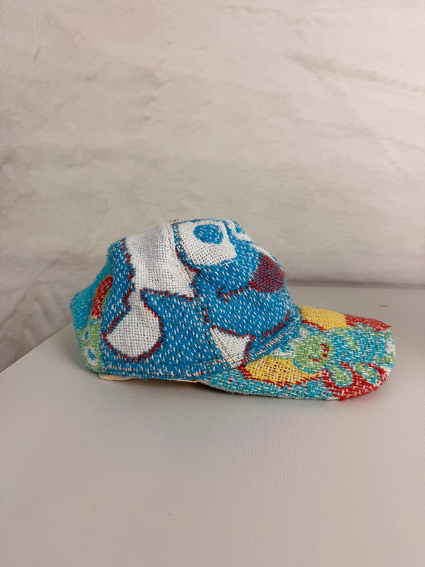 Casquette en tapisserie unisexe unique fait main upcyclé retravaillé et tissé taille unique n•972