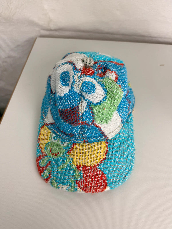 Casquette en tapisserie unisexe unique fait main upcyclé retravaillé et tissé taille unique n•972