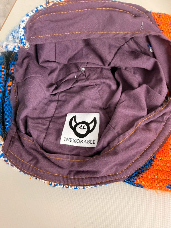 Casquette en tapisserie unisexe unique fait main upcyclé retravaillé et tissé taille unique n•974