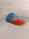 Casquette en tapisserie unisexe unique fait main upcyclé retravaillé et tissé taille unique n•974