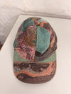 Casquette en tapisserie unisexe unique fait main upcyclé retravaillé et tissé taille unique  n•976