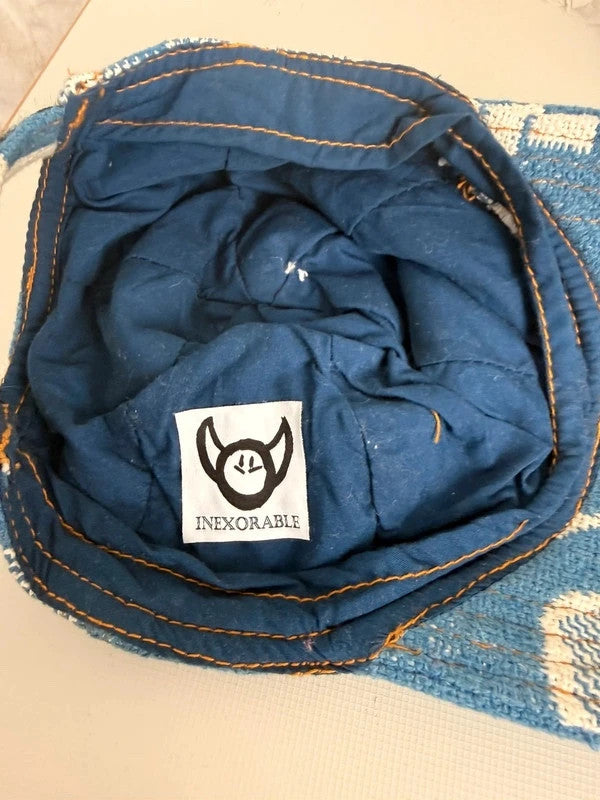 Casquette en tapisserie unisexe unique fait main upcyclé retravaillé et tissé taille unique n•978