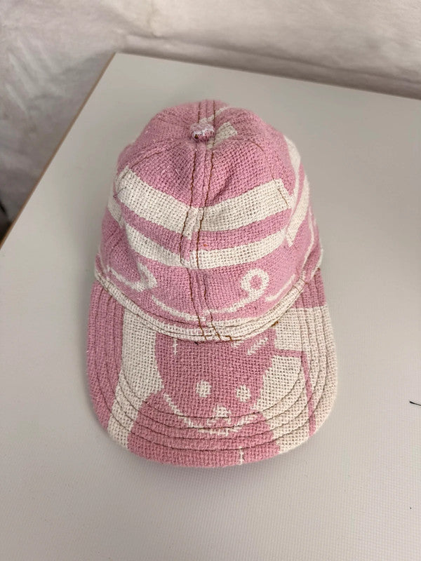 Casquette en tapisserie unisexe unique fait main upcyclé retravaillé et tissé taille unique n•980