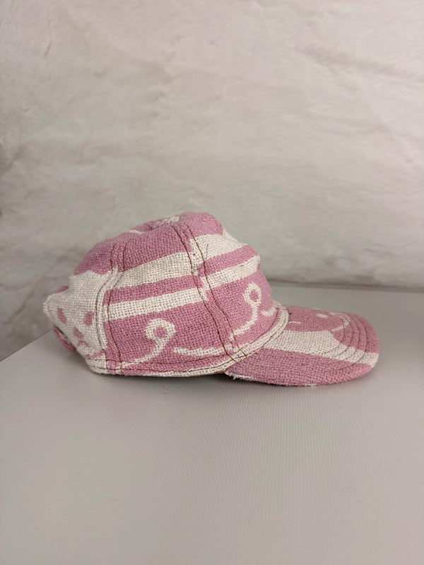 Casquette en tapisserie unisexe unique fait main upcyclé retravaillé et tissé taille unique n•980