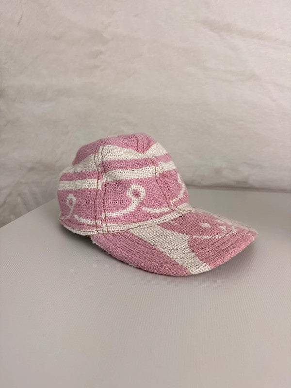 Casquette en tapisserie unisexe unique fait main upcyclé retravaillé et tissé taille unique n•980
