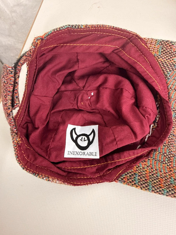 Casquette en tapisserie unisexe unique fait main upcyclé retravaillé et tissé taille unique n•981