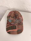 Casquette en tapisserie unisexe unique fait main upcyclé retravaillé et tissé taille unique n•981