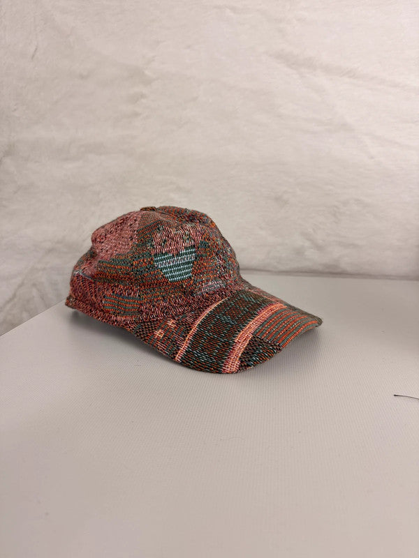 Casquette en tapisserie unisexe unique fait main upcyclé retravaillé et tissé taille unique n•981