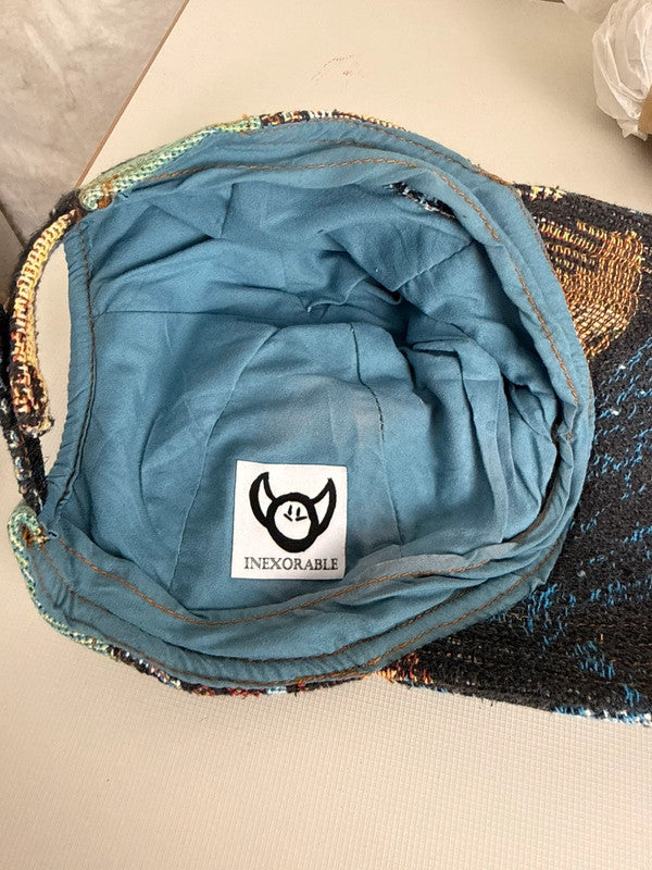 Casquette en tapisserie unisexe unique fait main upcyclé retravaillé et tissé taille unique n•982
