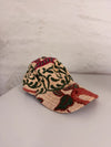 Casquette en tapisserie unisexe unique fait main upcyclé retravaillé et tissé taille unique n•986