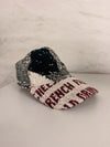 Casquette en tapisserie unisexe unique fait main upcyclé retravaillé et tissé taille unique n•987