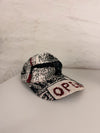 Casquette en tapisserie unisexe unique fait main upcyclé retravaillé et tissé taille unique n•988