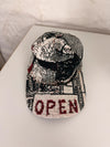 Casquette en tapisserie unisexe unique fait main upcyclé retravaillé et tissé taille unique n•988