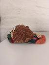 Casquette en tapisserie unisexe unique fait main upcyclé retravaillé et tissé taille unique n•991