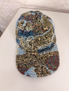 Casquette en tapisserie unisexe unique fait main upcyclé retravaillé et tissé taille unique n•992