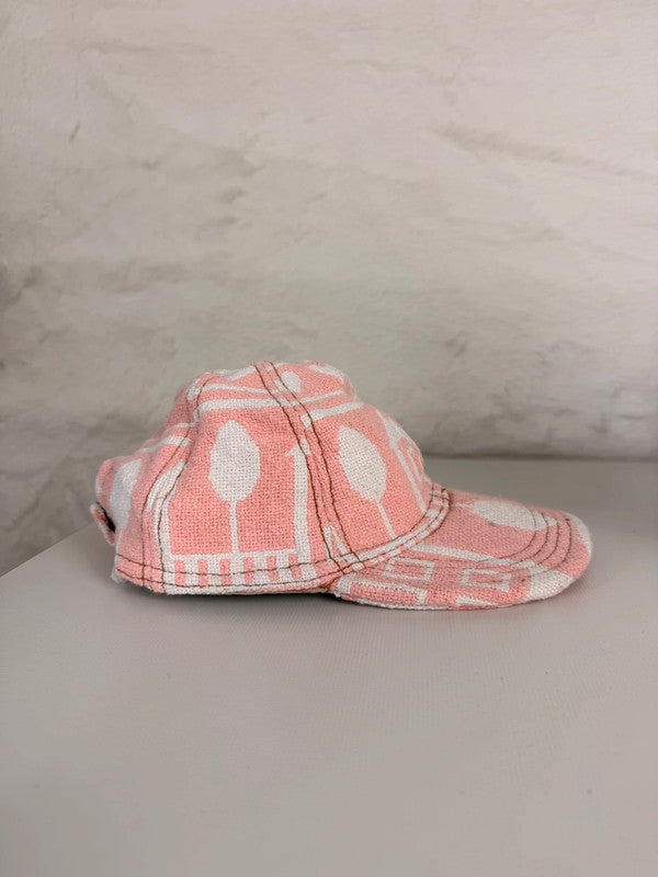 Casquette en tapisserie unisexe unique fait main upcyclé retravaillé et tissé taille unique n•993