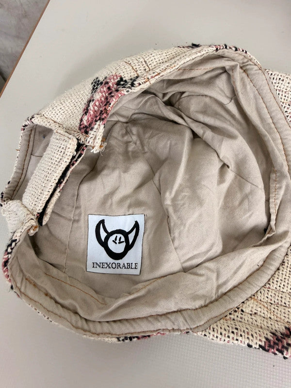 Casquette en tapisserie unisexe unique fait main upcyclé retravaillé et tissé taille unique n•994