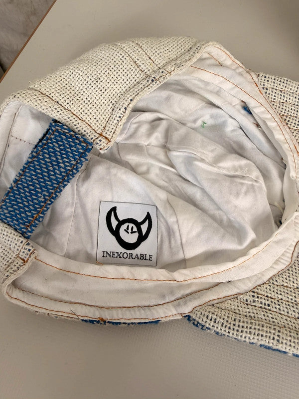 Casquette en tapisserie unisexe unique fait main upcyclé retravaillé et tissé taille unique n•995