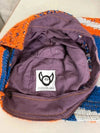 Casquette en tapisserie design unique fait main upcyclé retravaillé et tissé taille unique n•1004