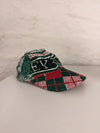 Casquette en tapisserie design unique fait main upcyclé retravaillé et tissé taille unique n•1006