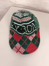 Casquette en tapisserie design unique fait main upcyclé retravaillé et tissé taille unique n•1006