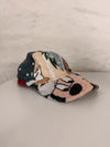 Casquette en tapisserie design unique fait main upcyclé retravaillé et tissé taille unique n•1011