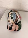 Casquette en tapisserie design unique fait main upcyclé retravaillé et tissé taille unique n•1011