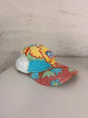 Casquette en tapisserie design unique fait main upcyclé retravaillé et tissé taille unique n•1012