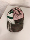 Casquette en tapisserie design unique fait main upcyclé retravaillé et tissé taille unique n•1015