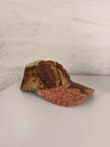 Casquette en tapisserie design unique fait main upcyclé retravaillé et tissé taille unique n•1016