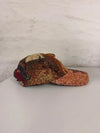 Casquette en tapisserie design unique fait main upcyclé retravaillé et tissé taille unique n•1016