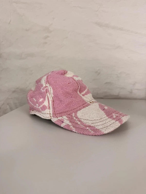 Casquette en tapisserie design unique fait main upcyclé retravaillé et tissé taille unique  n•1019