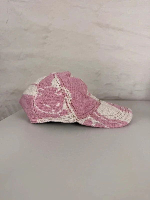 Casquette en tapisserie design unique fait main upcyclé retravaillé et tissé taille unique  n•1019