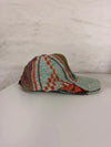 Casquette en tapisserie design unique fait main upcyclé retravaillé et tissé taille unique n•1020