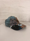 Casquette en tapisserie design unique fait main upcyclé retravaillé et tissé taille unique n•1023