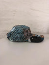 Casquette en tapisserie design unique fait main upcyclé retravaillé et tissé taille unique n•1023