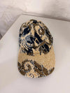 Casquette en tapisserie design unique fait main upcyclé retravaillé et tissé taille unique n•1028