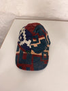 Casquette en tapisserie design unique fait main upcyclé retravaillé et tissé taille unique n•1036