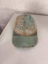 Casquette en tapisserie design unique fait main upcyclé retravaillé et tissé taille unique n•1037