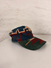 Casquette en tapisserie design unique fait main upcyclé retravaillé et tissé taille unique n•1038