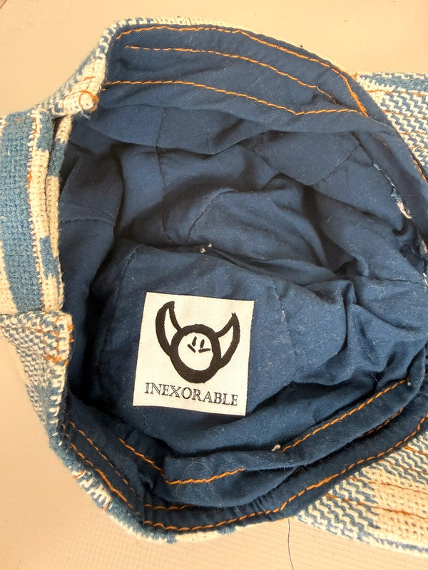 Casquette en tapisserie unisexe unique fait main upcyclé retravaillé et tissé taille unique n•1042