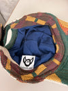 Casquette en tapisserie unisexe unique fait main upcyclé retravaillé et tissé taille unique n•1043