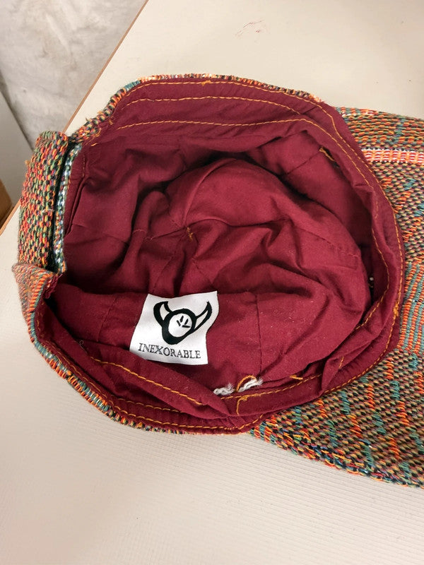 Casquette en tapisserie unisexe unique fait main upcyclé retravaillé et tissé taille unique n•1044