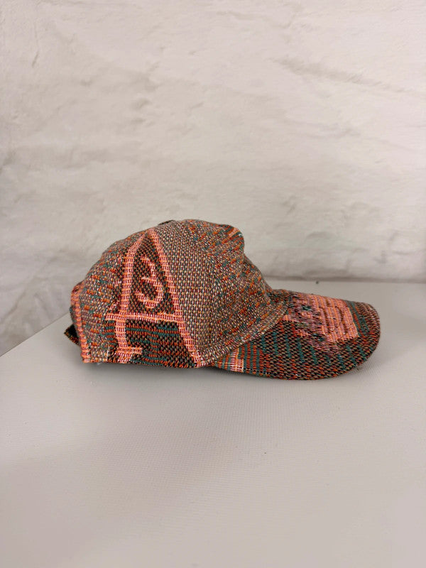 Casquette en tapisserie unisexe unique fait main upcyclé retravaillé et tissé taille unique n•1044