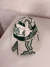 Casquette en tapisserie unisexe unique fait main upcyclé retravaillé et tissé taille unique n•1046